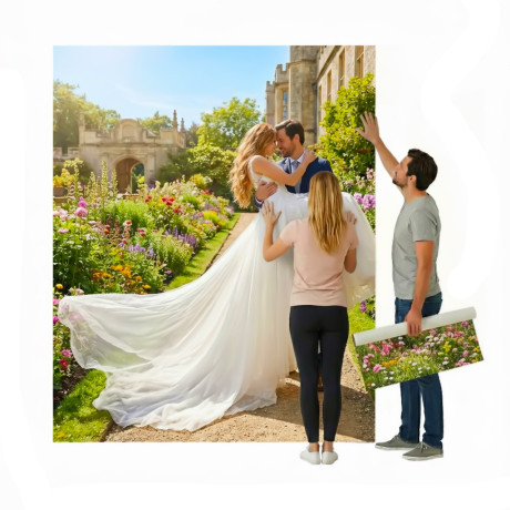 Tisk z mobilu na materiál určený k výrobě fototapet a k přímému lepení na zeď