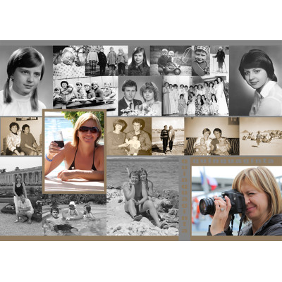 Fotokoláž ze zaslaných fotografií, tisk na fotopaír - fotografie