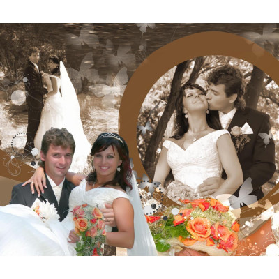 Fotokoláž ze zaslaných fotografií, tisk na kapa desku, fotoobraz