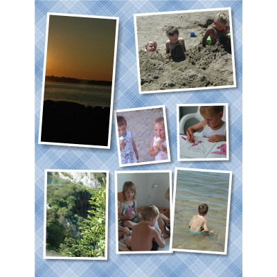 Fotokoláž ze zaslaných fotografií, tisk na kapa desku, fotoobraz